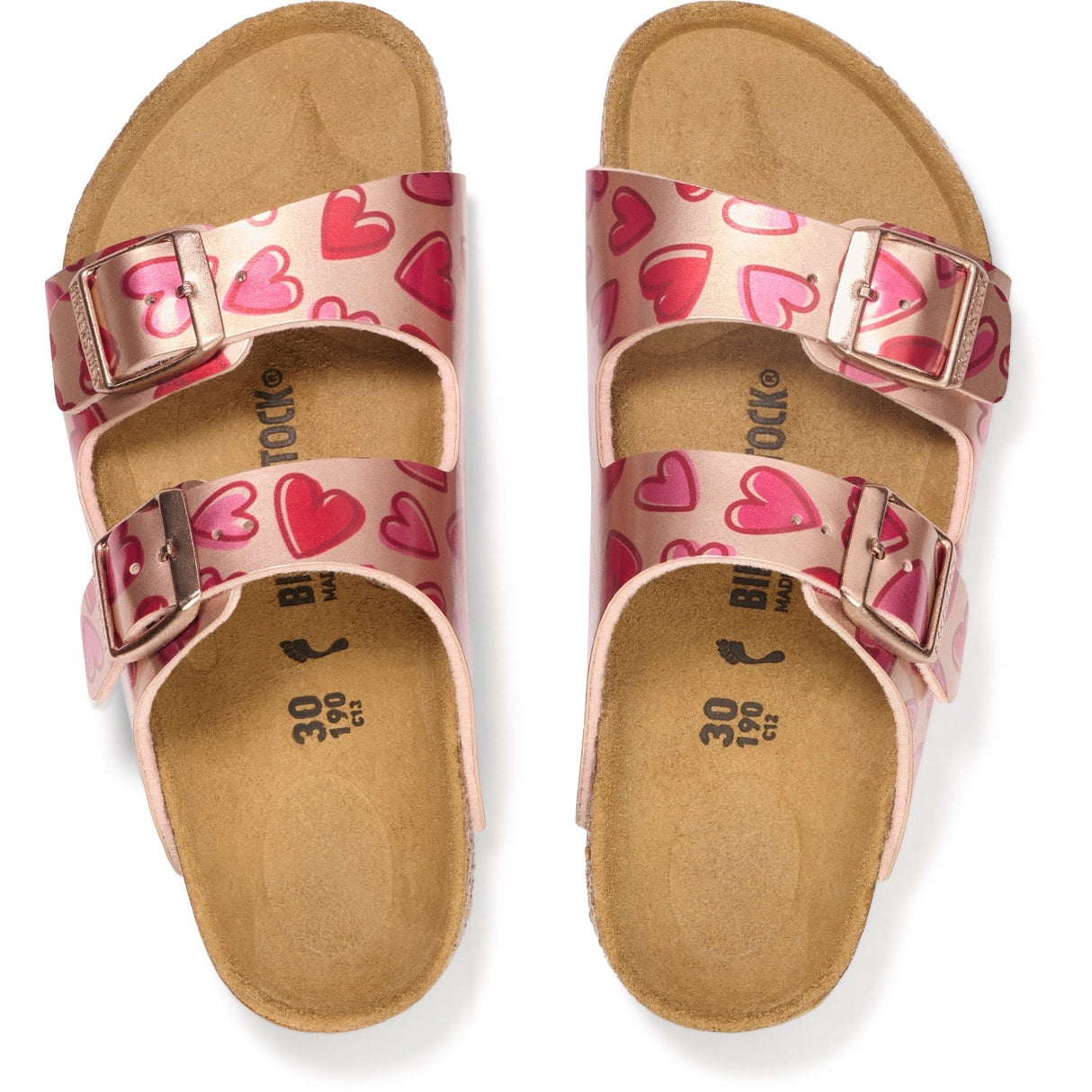 Birkenstock Hearts Copper Arizona Kids BF Elec. Met.