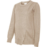 Mama;licious Natural Melange Mlnewanne Iris L/S Strikk Topp 2F Noos