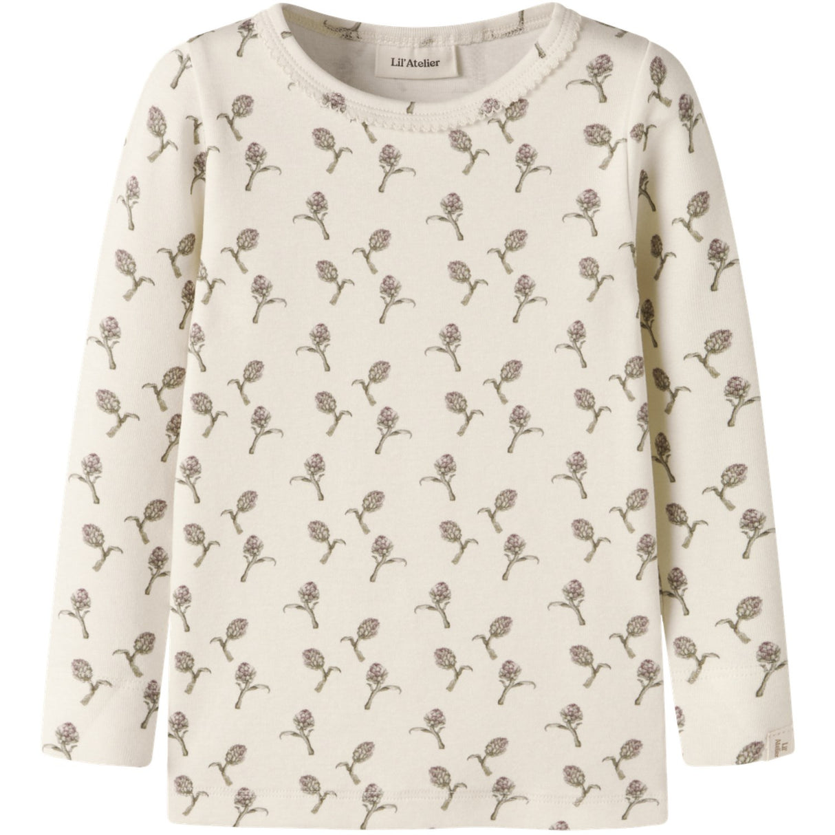 Lil'Atelier Turtledove Artichoke Nmfgayo Sig Ls Slim Topp Lil