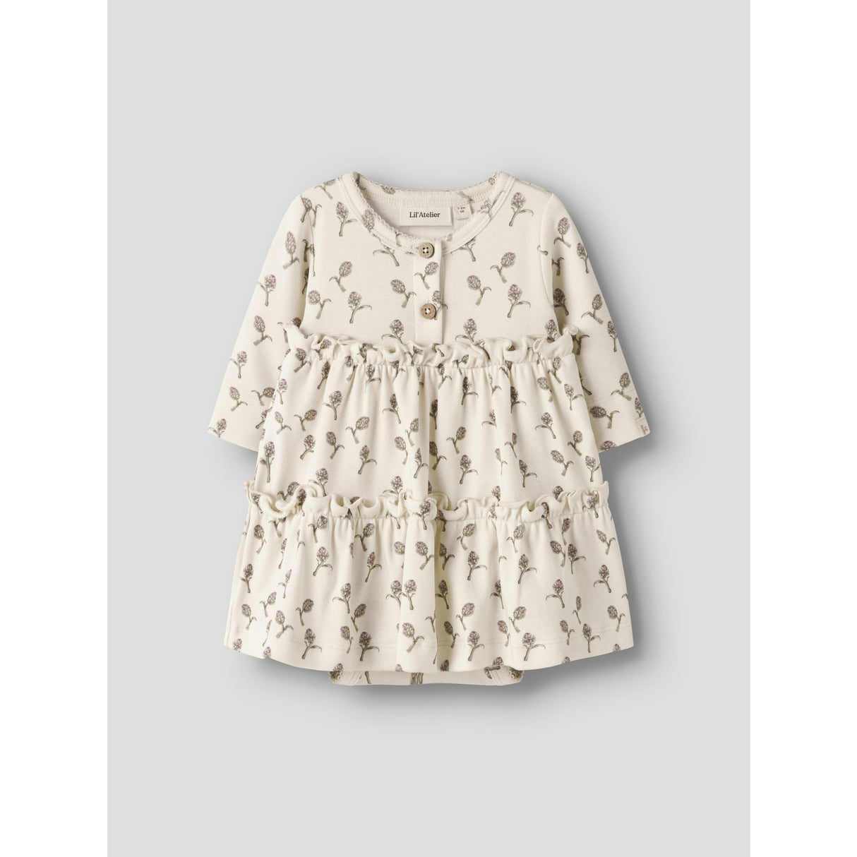 Lil'Atelier Turtledove Artichoke Nbfgayo Sum Ls Body Kjole Lil