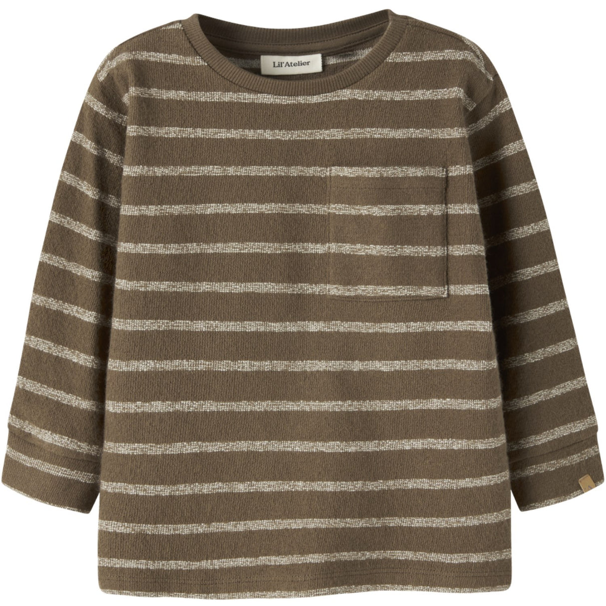 Lil'Atelier Teak Turtledove Nmmoby Ls Loose Topp Lil