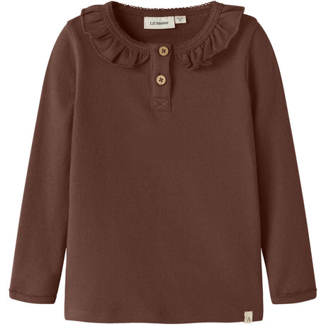 Lil'Atelier Mahogany Nmfthoro Huf Ls Slim Topp Lil