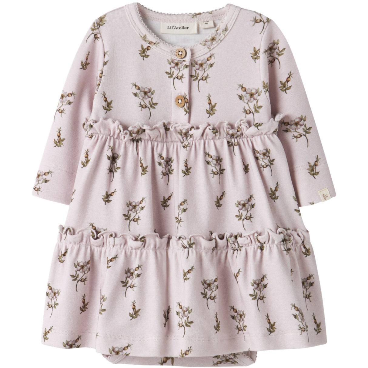 Lil'Atelier Hushed Violet Apple Rose Nbfgayo Sum Ls Body Kjole Lil