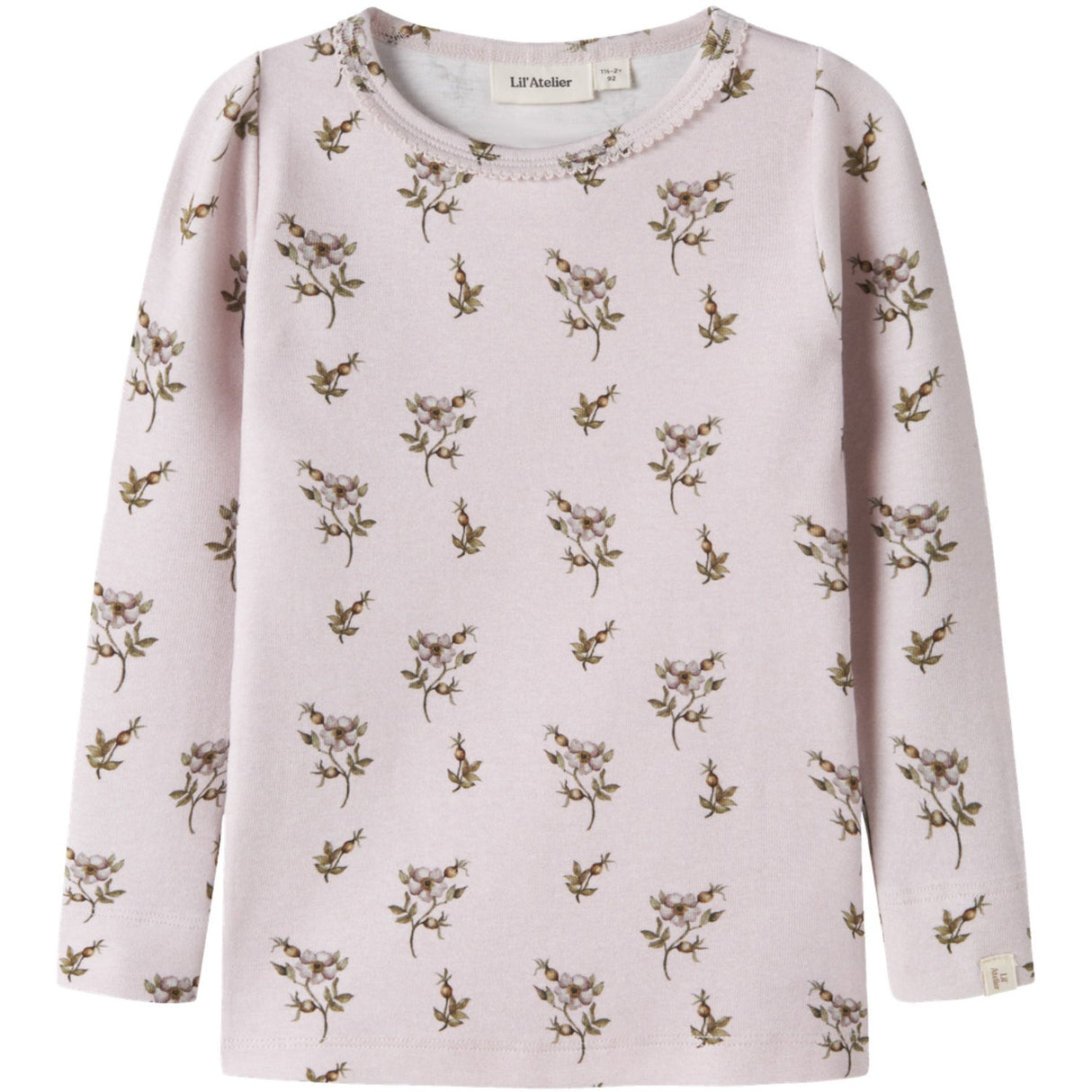 Lil'Atelier Hushed Violet Apple Rose Nmfgayo Sig Ls Slim Topp Lil