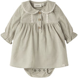 Lil'Atelier Moss Gray Nbfoleno Ls Loose Body Kjole Lil