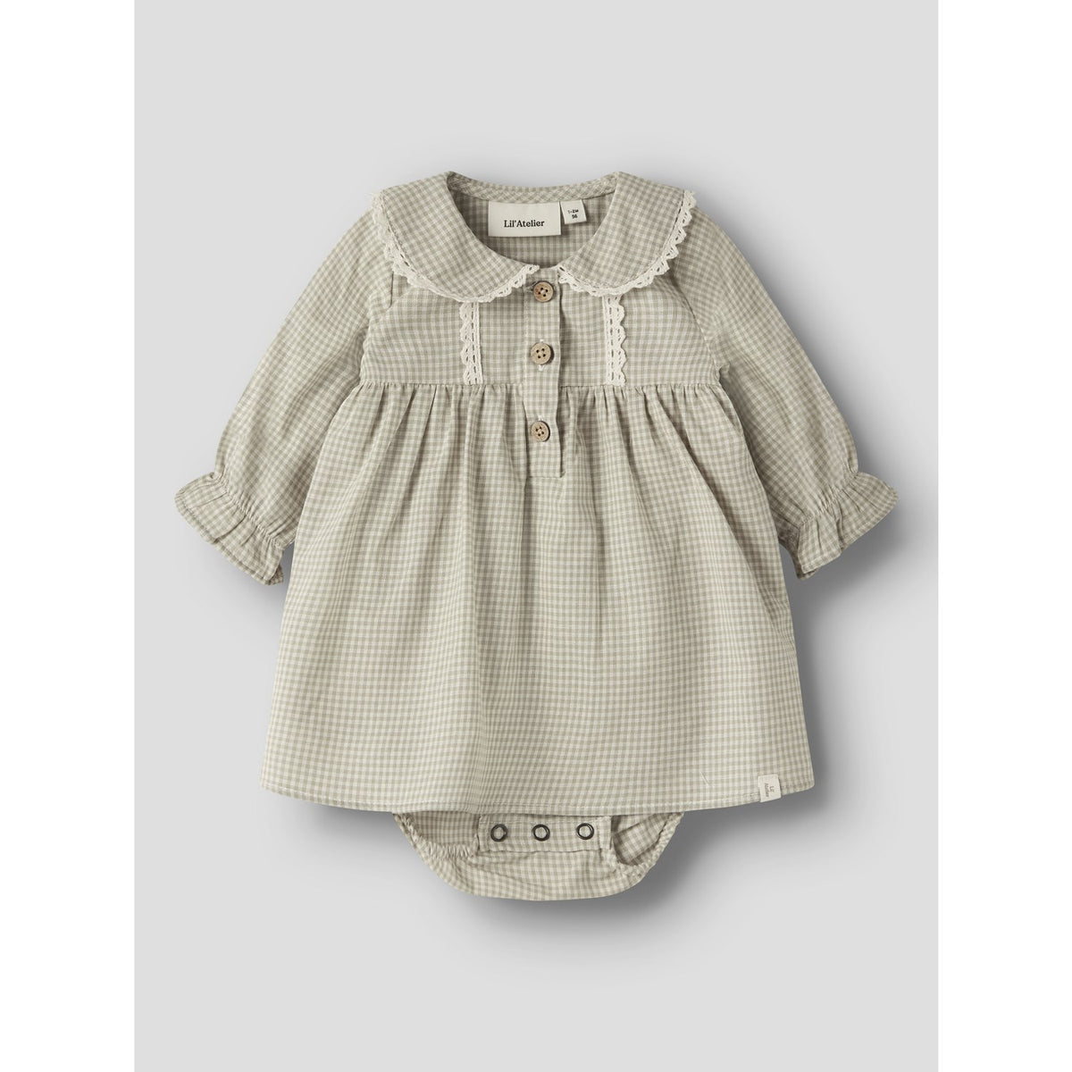 Lil'Atelier Moss Gray Nbfoleno Ls Loose Body Kjole Lil