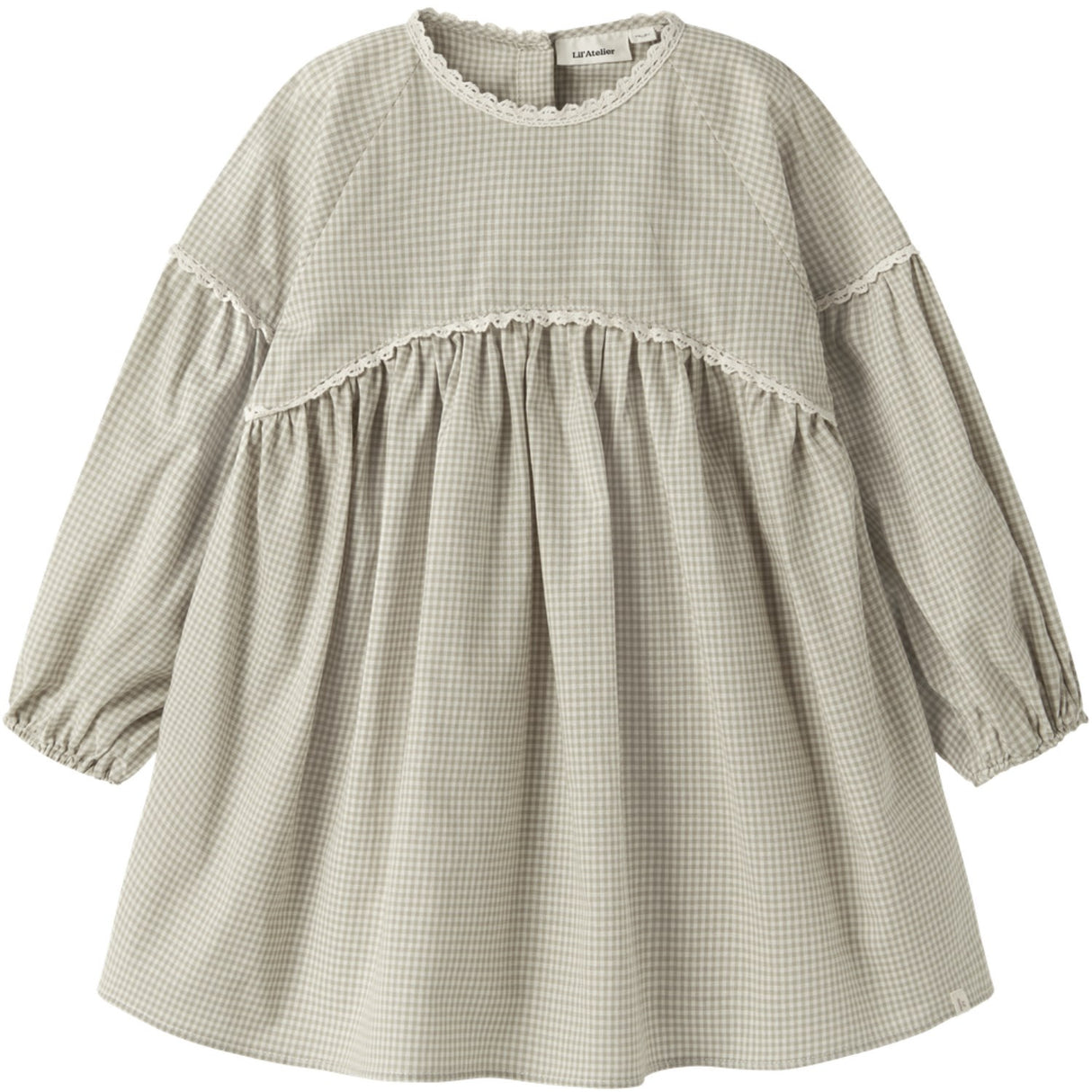 Lil'Atelier Moss Gray Nmfoleno Ls Loose Kjole Lil
