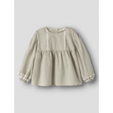 Lil'Atelier Moss Gray Nmfoleno Ls Loose Skjorte Lil