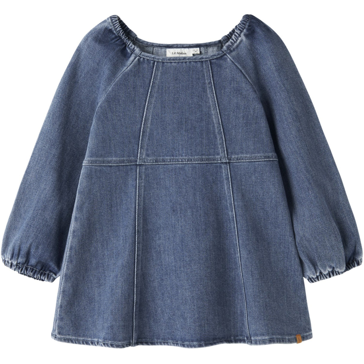 Lil'Atelier Dark Blue Denim Nmfobello Ls Loose Dnm Kjole 1144-Se Lil