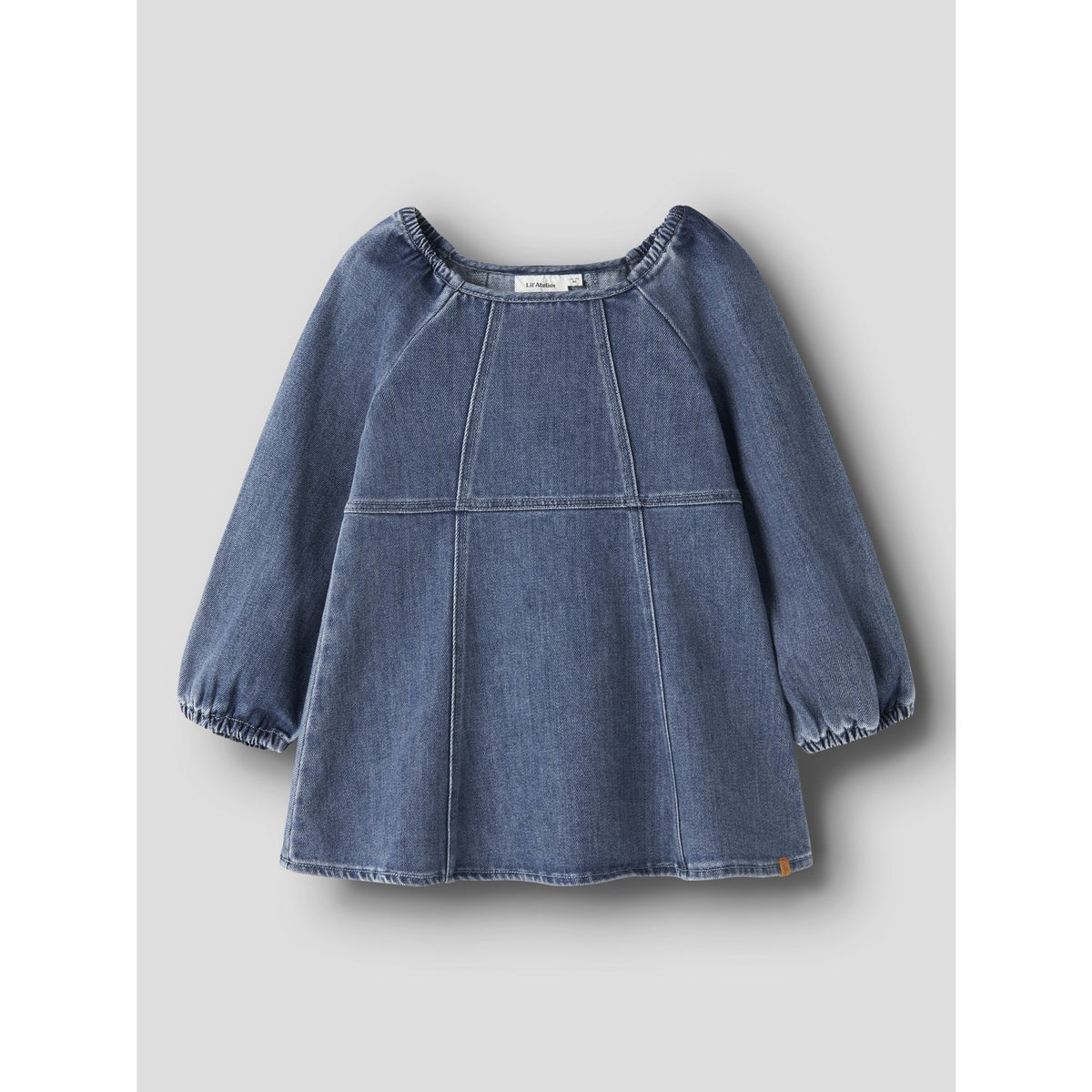 Lil'Atelier Dark Blue Denim Nmfobello Ls Loose Dnm Kjole 1144-Se Lil