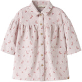 Lil'Atelier Hushed Violet Flower Emb Nmfnelly Cord Ls Loose Kjole 1145-Hc Lil