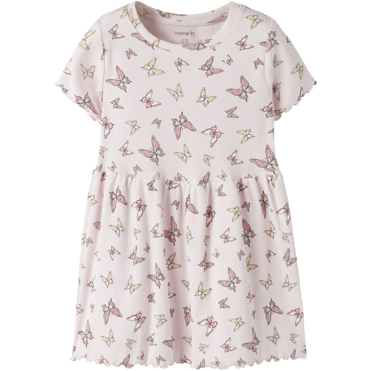 Name It Cradle Pink Butterflies Nmfvemma Ss Aop Kjole
