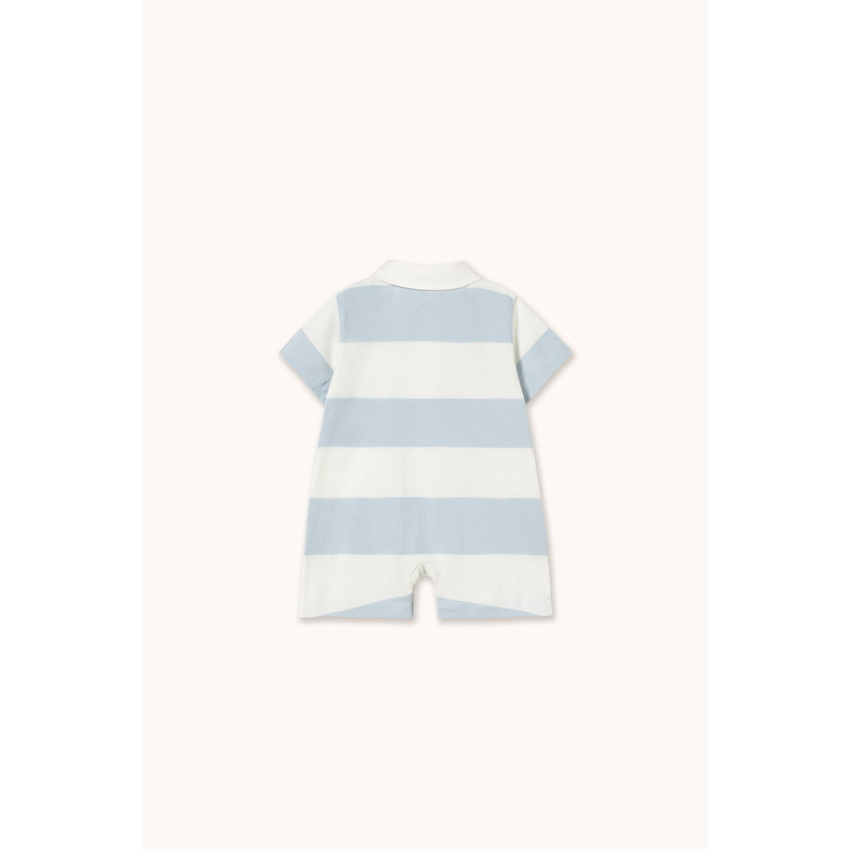 TinyCottons Washed Blue Stripes Strikk Polo One-Piece