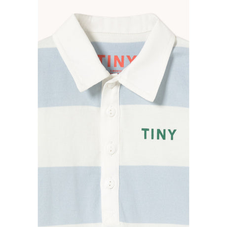 TinyCottons Washed Blue Stripes Strikk Polo One-Piece