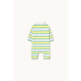 TinyCottons Ice Blue Retro Stripes Polo One-Piece