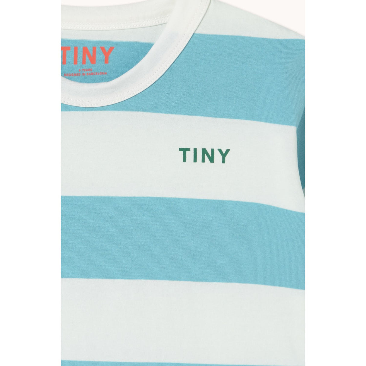 TinyCottons Light Cyan Stripes Strikk T-Shirt