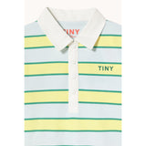 TinyCottons Ice Blue Retro Stripes Polo Collegegenser