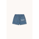 TinyCottons Light Wash Denim Stripes Denim Shorts