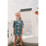 TinyCottons Medium Wash Denim Big Swans Kjole