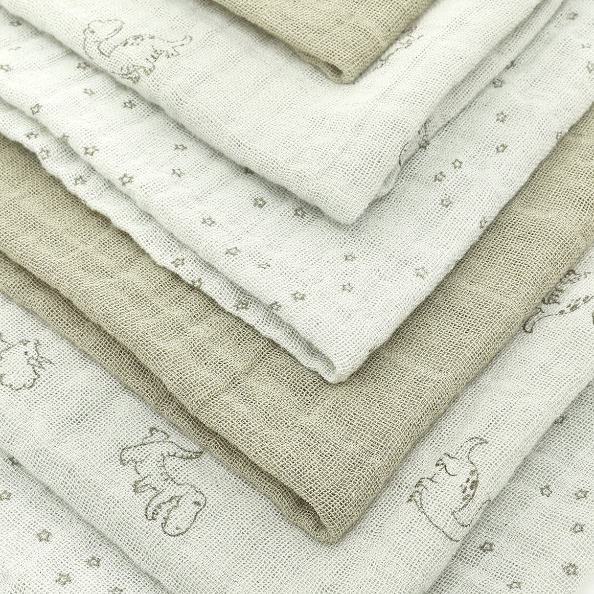 Pippi Dried Sage Muslin Cloth (6-Pack)