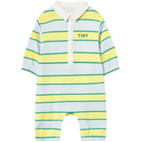 TinyCottons Ice Blue Retro Stripes Polo One-Piece