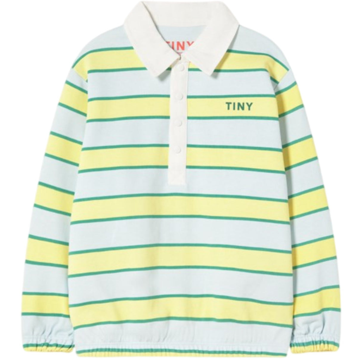 TinyCottons Ice Blue Retro Stripes Polo Collegegenser
