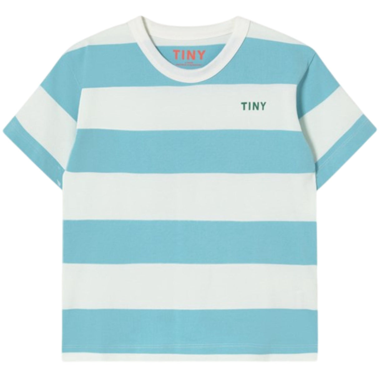 TinyCottons Light Cyan Stripes Strikk T-Shirt