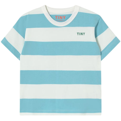TinyCottons Light Cyan Stripes Strikk T-Shirt