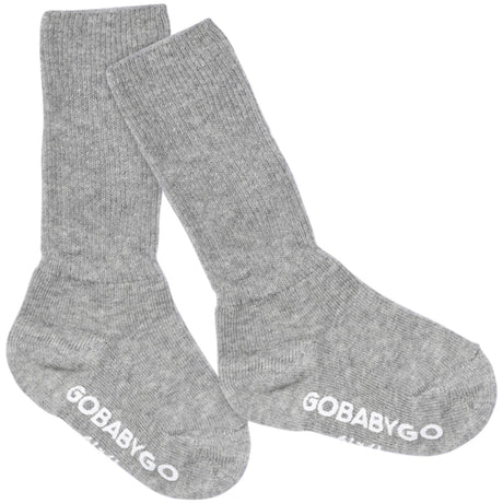 Gobabygo Grey Melange Non Slip Strømper