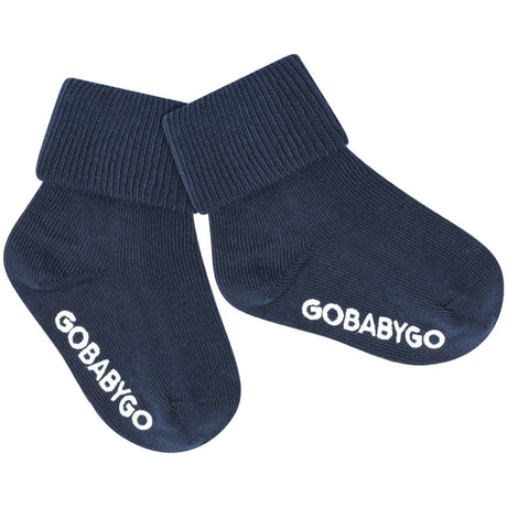 Gobabygo Navy Blue Non Slip Strømper