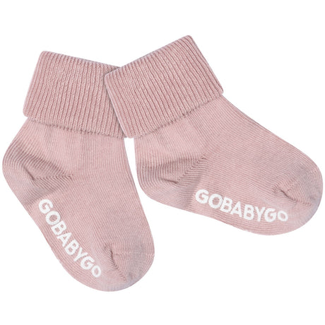 Gobabygo Alt Rosa Non Slip Strømper Organic Bomull