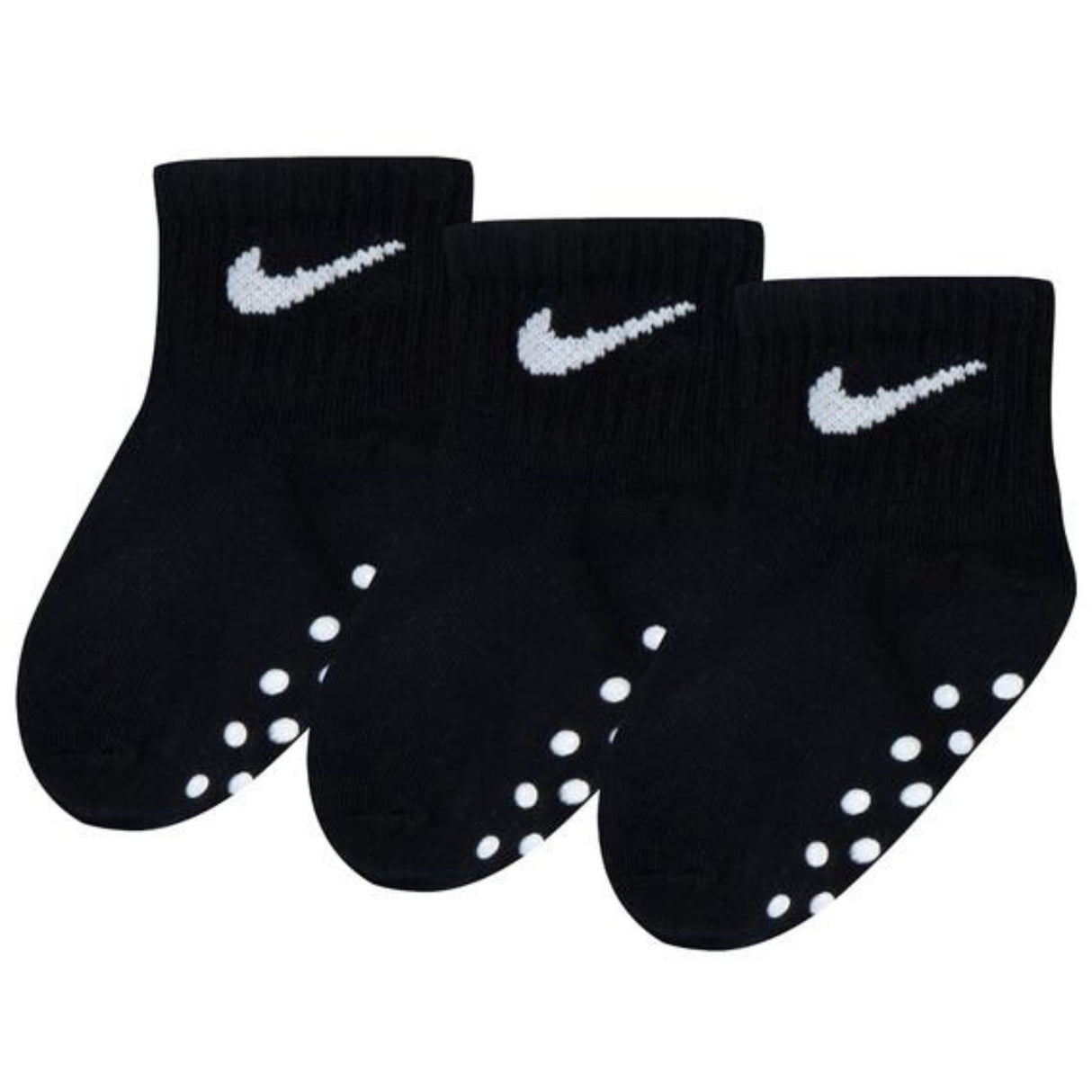 NIKE Multi/Black Core Swoosh Gripper 3-Pakning Strømper