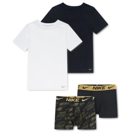 NIKE Black/Gold 4 Pcs Boxer Brief & Undertrøye