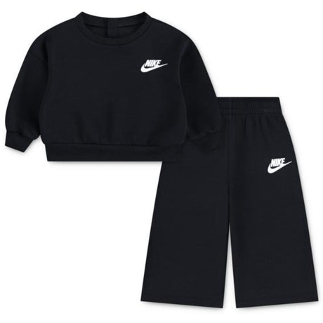NIKE Black Crew Wide Leg Pant Sett