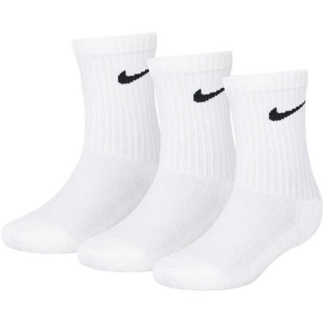 NIKE White Nike Basic Pakke Crew 3-Pakning Strømper