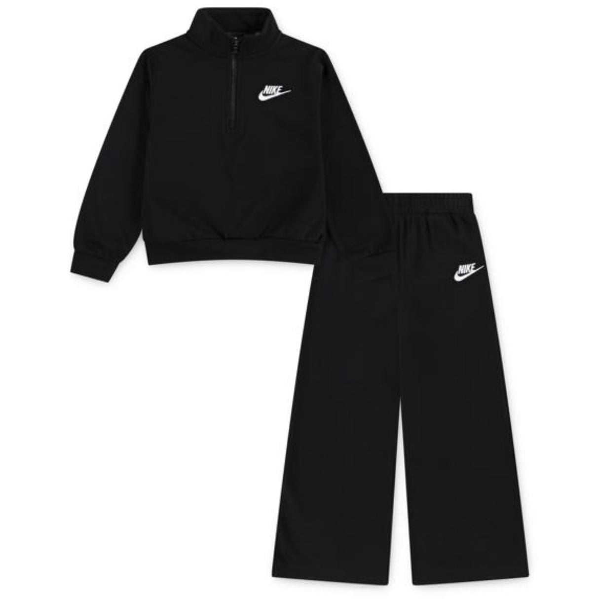 NIKE Black Wide Leg Club Fleece Sett