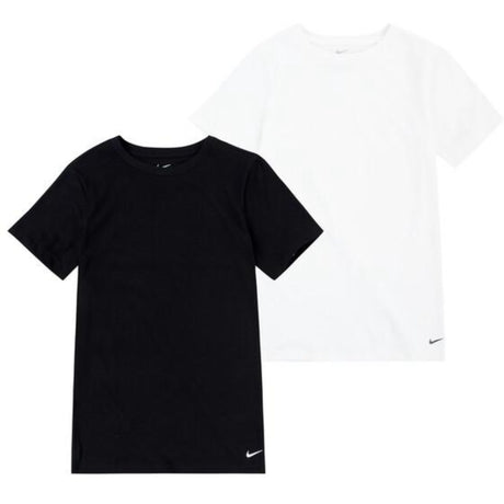NIKE Black/White Boys 2-Pakning Crew Undertrøye