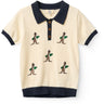 COPENHAGEN COLORS Cream Comb. Polo W. Embroidery