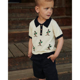 COPENHAGEN COLORS Cream Comb. Polo W. Embroidery