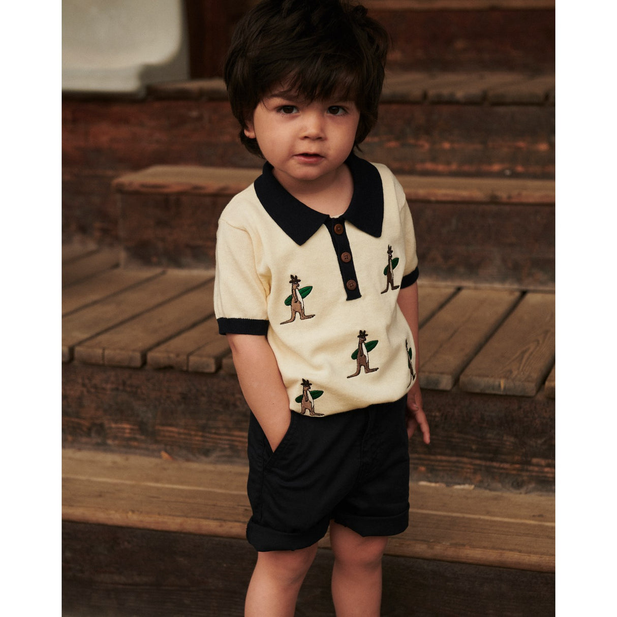 COPENHAGEN COLORS Cream Comb. Polo W. Embroidery