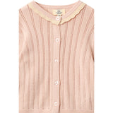 COPENHAGEN COLORS Dusty Rose Comb. Strikket Pointelle Cardigan