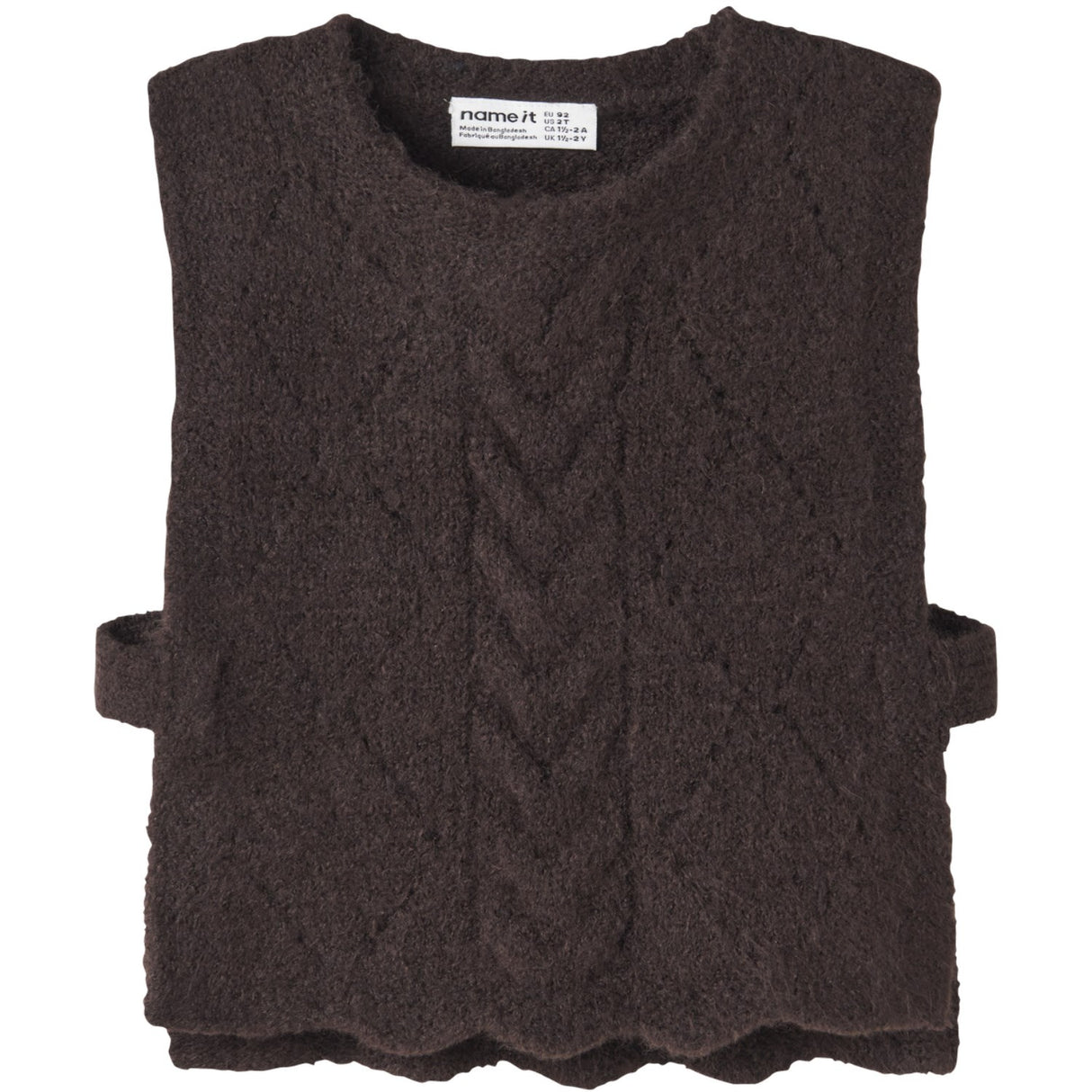 Name It Chocolate Plum Nmflea Strikk Vest