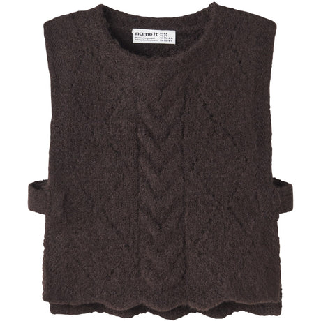 Name It Chocolate Plum Nmflea Strikk Vest