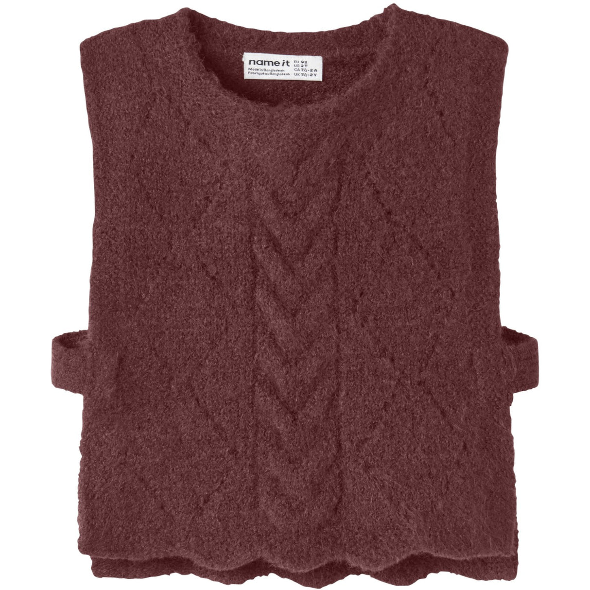 Name It Wild Ginger Nmflea Strikk Vest