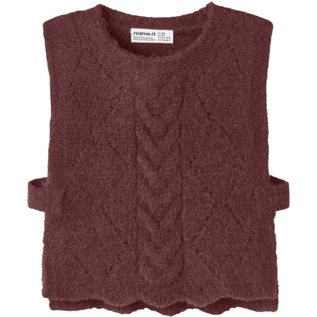 Name It Wild Ginger Nmflea Strikk Vest