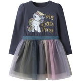 Name It Ombre Blue Nmfsessa Mlp Ls Tyll Kjole Cplg