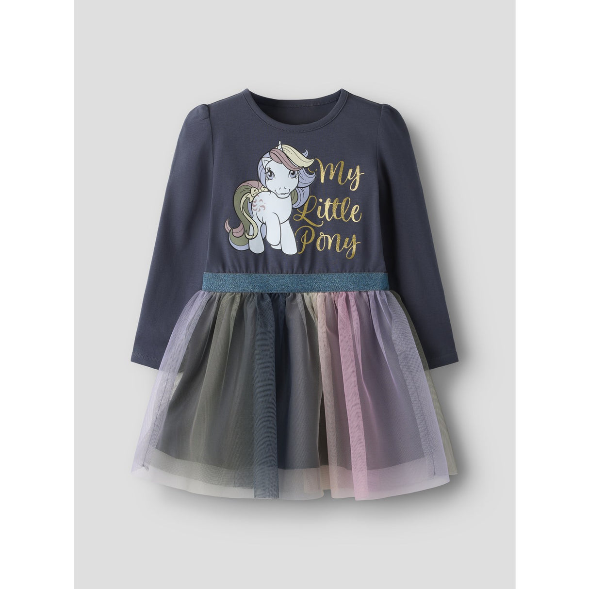 Name It Ombre Blue Nmfsessa Mlp Ls Tyll Kjole Cplg