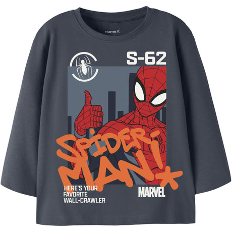 Name It Ombre Blue Nmmalder Spider Ls Nreg Topp Eske Mar