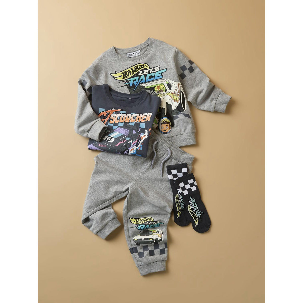 Name It Ombre Blue Nmmsteven Hotwheels Ls Nreg Topp Mat