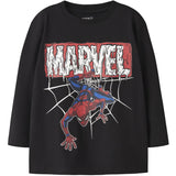Name It Black Nmmscary Spider Ls Nreg Topp Mar